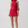 Misty Mid Rise Knit Mini Skirt – Red Misty Mid Rise Knit Mini Skirt – Red