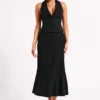Twyla Pleated Suiting Maxi Skirt – Black Twyla Pleated Suiting Maxi Skirt – Black