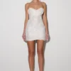 Nala Strapless Sequin Mini Dress – White Nala Strapless Sequin Mini Dress – White