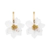 Naomi Acrylic Flower Earring – Gold Naomi Acrylic Flower Earring – Gold