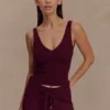 Natalya Ribbed Knit Cami Top – Merlot Natalya Ribbed Knit Cami Top – Merlot