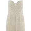 Naveena Embellished Mini Dress – Silver
