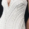 Naveena Embellished Mini Dress – Silver