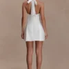Nelly Halter Neck Cotton Mini Dress – White