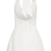 Nelly Halter Neck Cotton Mini Dress – White