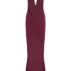 Nerea Slip Halter Maxi Dress – Cherry Red