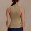 Nikki Lurex Top With Hardware – Gold