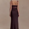 Nina Satin And Lace Camisole – Chocolate