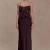 Nina Satin And Lace Camisole – Chocolate