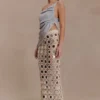 Noel Mirror Knit Midi Skirt – Beige Noel Mirror Knit Midi Skirt – Beige