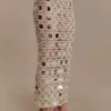 Noel Mirror Knit Midi Skirt – Beige Noel Mirror Knit Midi Skirt – Beige