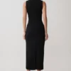 Norah Sleeveless Crepe Midi Dress – Black Norah Sleeveless Crepe Midi Dress – Black
