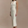Norah Sleeveless Crepe Midi Dress – Ivory Norah Sleeveless Crepe Midi Dress – Ivory