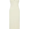 Norah Sleeveless Crepe Midi Dress – Ivory Norah Sleeveless Crepe Midi Dress – Ivory
