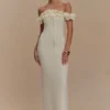 Nova Ruffle Off Shoulder Maxi Dress – Ivory Nova Ruffle Off Shoulder Maxi Dress – Ivory