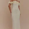 Nova Ruffle Off Shoulder Maxi Dress – Ivory Nova Ruffle Off Shoulder Maxi Dress – Ivory