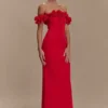 Nova Ruffle Off Shoulder Maxi Dress – Ruby
