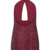 Nylah Beaded Halter Mini Dress – Burgundy
