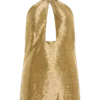 Nylah Beaded Halter Mini Dress – Gold Nylah Beaded Halter Mini Dress – Gold