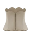 Oakley Strapless Scallop Denim Top – Stone Wash