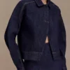 Olandria Oversized Jacket Top – Washed Indigo Blue Olandria Oversized Jacket Top – Washed Indigo Blue