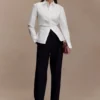 Millie Tie Back Cotton Shirt – White Millie Tie Back Cotton Shirt – White