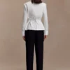 Millie Tie Back Cotton Shirt – White Millie Tie Back Cotton Shirt – White