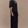 Opal Puff Sleeve Suiting Top – Black Opal Puff Sleeve Suiting Top – Black