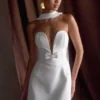 Orellia Strapless Suiting Mini Dress – Ivory