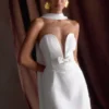 Orellia Strapless Suiting Mini Dress – Ivory