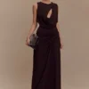 Oria Chiffon Maxi Dress – Cacao Brown Oria Chiffon Maxi Dress – Cacao Brown