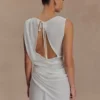 Oria Chiffon Mini Dress – White