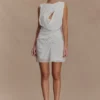 Oria Chiffon Mini Dress – White