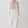 Kirstine Bralette With Chiffon Cape – Ivory