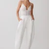Jasper Sheer Plunge Lace Bodysuit – Ivory