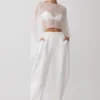 Oriana Linen Oversize Pants – White Oriana Linen Oversize Pants – White