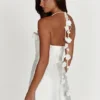 Otillie Rose Halter Mini Dress – White Otillie Rose Halter Mini Dress – White