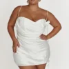 Otillie Rose Halter Mini Dress – White Otillie Rose Halter Mini Dress – White