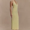 Ovina Halter Neck Knit Midi Dress – Lemon Ovina Halter Neck Knit Midi Dress – Lemon