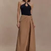 Owen Draped Wide Leg Pants – Mocha