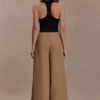 Owen Draped Wide Leg Pants – Mocha