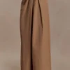 Owen Draped Wide Leg Pants – Mocha