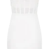 Palmer Mesh Corset Mini Dress – Ivory