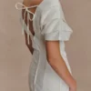 Pascale Off Shoulder Denim Mini Dress – White Pascale Off Shoulder Denim Mini Dress – White