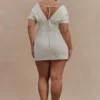 Pascale Off Shoulder Denim Mini Dress – White Pascale Off Shoulder Denim Mini Dress – White
