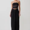 Paulina Cut Out Strapless Maxi Dress – Black Paulina Cut Out Strapless Maxi Dress – Black