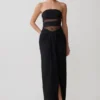 Paulina Cut Out Strapless Maxi Dress – Black Paulina Cut Out Strapless Maxi Dress – Black