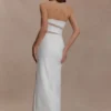 Paulina Cut Out Strapless Maxi Dress – White