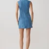 Penn Button Front Denim Mini Dress – Summer Blue