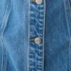 Penn Button Front Denim Mini Dress – Summer Blue